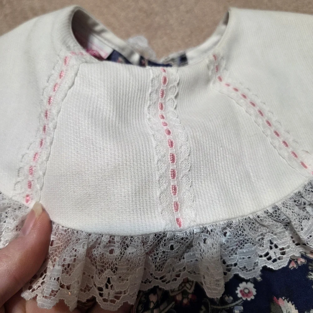 Vintage‎ Dance And Prance 80s Floral Lace Toddler Dress Size 5 Easter Spring